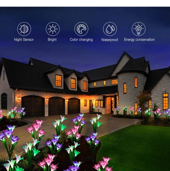 Bundle Bight Zeal New Solar White 4 Lily Stake Light Add On Listing - Picture 6 of 9